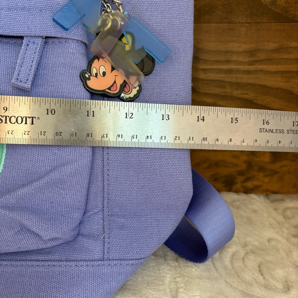 Disney Parks Backpack Mickey Mouse Carton Pals Lavender Book Bag Travel EUC - Picture 10 of 16